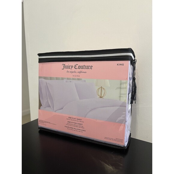 Juicy Couture Home King Sheet Set - Orchid Petal Purple (6-Piece Set) New